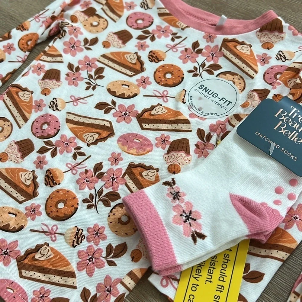 🎃 Tres Beau et Belle Toddler Girl Bamboo Pajama Set 12 months Pumpkin